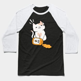 Naughty persian cat spilled a jar of honey Baseball T-Shirt